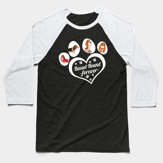 Basset Hound forever dog lover Baseball T-Shirt by TeesCircle